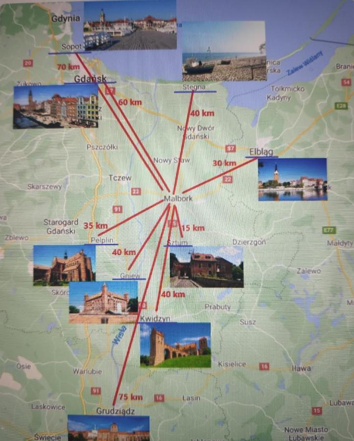 Apartament Obok Zamku Malbork Exteriér fotografie